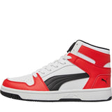 PUMA Mens Rebound Layup Sl White/Puma Black/Red | Black | Size UK 9