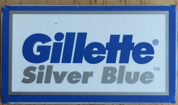 Gillette Silver Blue Double Edge Razor Shaving Blades - NOS packaging