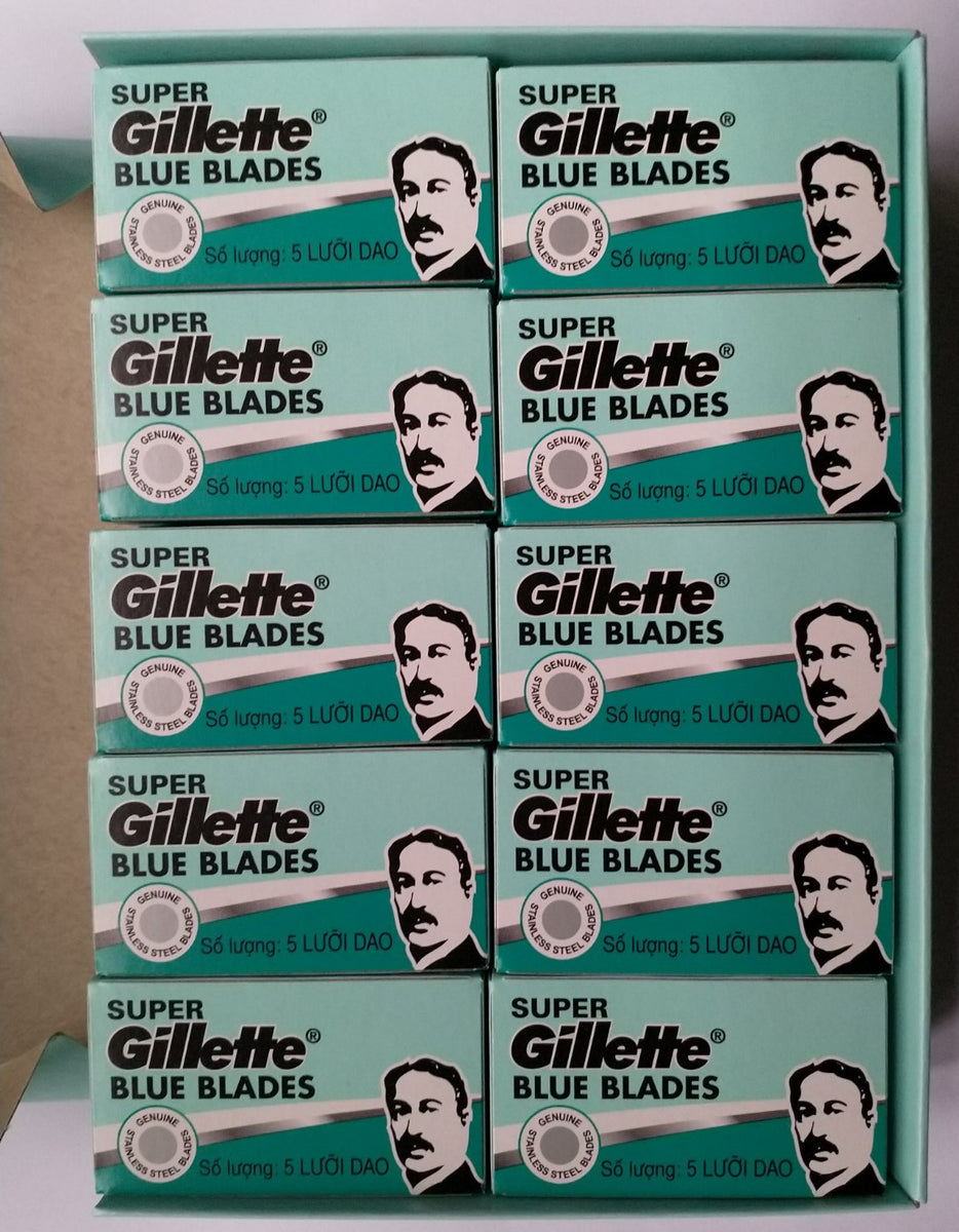 Gillette Super Blue Double Edge Razor Shaving Blades-5000 Blades ...