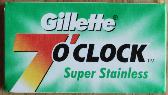 Gillette 7 o'clock Super Stainless DE Blades Made in Russia - 10,800 Blades