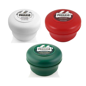Proraso Shaving Cream Triple Pack - GREEN / RED / WHITE tub 150 ml