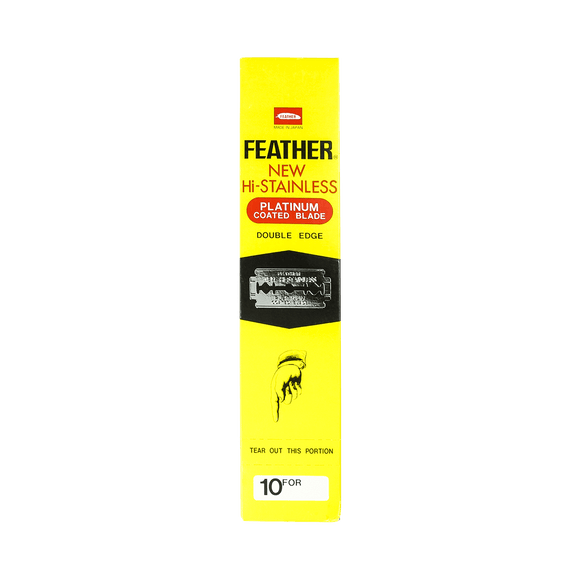 Feather Platinum Coated Double Edge Shaving Blades - 200 Blades OFFER