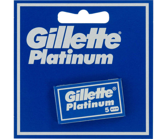 Gillette Platinum Blue Double Edge Razor Shaving Blades