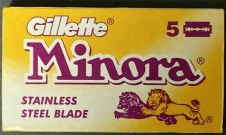 Gillette Minora Stainless Double Edge Razor Shaving Blades